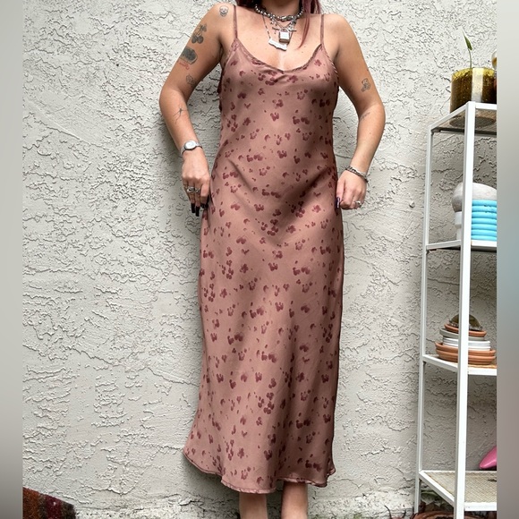 Dress Forum Brown Silky Maxi Dress - Picture 5 of 10